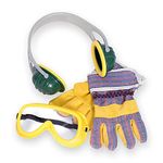 Theo Klein 8535 Bosch 3-Part Accessories Set I Work Gloves, Safety Goggles and Ear Protectors in Bosch Design I Packaging Dimensions: 19.5 cm x 7 cm x 33.5 cm I Toy for Children Aged 3 Years and up