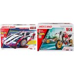 MECCANO 25-in-1 Motorized Supercar STEM Model Building Kit with 347 Parts, Real Tools and Working Lights, Kids Toys for Ages 10 and Up & MEC MDL 5in1 St Fighter Bike CN UPCX GML, 6053371, Multicolour