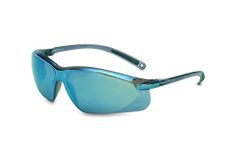 UVEX by Honeywell A703 Series Safety Eyewear Blue Mirror Lens with Anti-Scratch Hardcoat