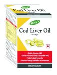 Shrey's Cod Liver Oil | Vitamins A & D | Boost Immunity | Increase Energy Level | Supports Healthy Heart | Maintain Healthy Brain and Vision Health - 100 Capsules (Immunity Booster) (1)