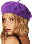 Wheebo Wool Beret Hat,Solid Color F