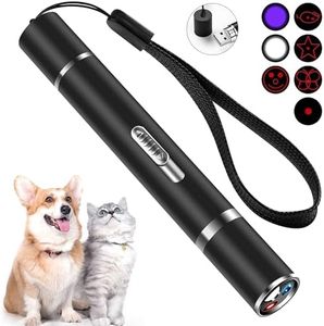 Cowjag Laser Pointer, Cat Laser Toy, Long Range 7 Modes Projection Playpen for Indoor, Dog and Kitten Outdoor Pet Chaser Tease Stick Training Exercise, USB Recharge