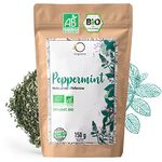 ORIGEENS ORGANIC PEPPERMINT LEAVES 150g - Dried mint leaves for making mint tea and iced tea - Organic peppermint tea loose leaf