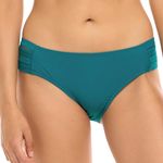 Body Glove Women's Smoothies Nuevo Contempo Solid Full Coverage Bikini Bottom Swimsuit, Kingfisher, Medium