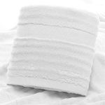 Mush Bamboo Towels for Bath Large Size | 600 GSM Bath Towel for Men & Women | Soft, Highly Absorbent, Quick Dry,and Anti Microbial | 75 X 150 cms (Pack of 1, White)