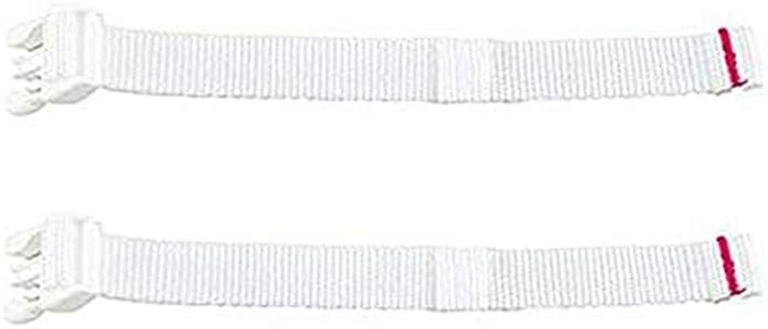 F-Price Replacement Parts for Baby Swing - Fisher-Price Revolve Baby Swing FBL70 ~ Set of 2 White Replacement Waist Strap with Male Part of Buckle