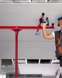 DKIEI 11FT Drywall Lifter – Heavy Duty Panel Hoist, Red