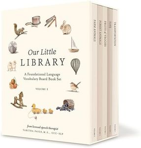 Our Little Library: A Foundational Language Vocabulary Board Book Set for Babies, Including Farm Animals, Forest Animals, Fruits and Veggies, Toys, and Transportation (Our Little Adventures Series)