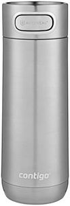 Contigo 2063408 Luxe AUTOSEAL Vacuum-Insulated Travel Mug | Spill-Proof Coffee Mug with Stainless Steel THERMALOCK Double-Wall Insulation, 16 oz, Stainless Steel