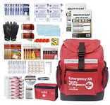 First Aid Central AZ-DP4B 4-Person 72-Hour Emergency Survival Kit, Survival Backpack With First Aid Kit & Assorted Emergency Supplies