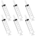 6 Pack 60ml Pet Syringes Ear Syringe for Wax Removal, FDA Approved, Individually Packed for Adults, Toddlers and Small Pets Nutrient Measuring, Water