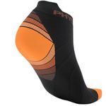 Physix Gear Sport Compression Running Socks for Men & Women Plantar Fasciitis - 2PAIR BLK ORNG S/M