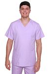 Mirabella Health & Beauty Unisex Lister Hospital Scrub Top Lilac XL