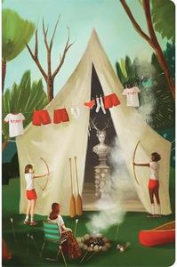 Hester & Cook Janet Hill Studio Blank Notebook - Decorative Cute Notebook 9.25 inches by 6 inches 40 sheets - Summer Camp