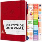 Clever Fox Gratitude Journal – Happiness, Positivity & Affirmation Daily Journal – Inspirational Daily Notebook – 3 Months, A5 (Red)