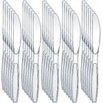 Clear Plastic Knives - (Bulk Pack 180) Disposable Plastic Utensils Heavy Duty Knives, Silverware Cutlery Sets for Party Supplies, Dinners, Buffets, Take-Out, Catering, Food Services