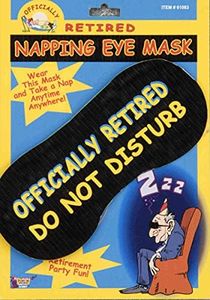 Forum Novelties Officially Retired Retirement Party Do Not Disturb Napping Eye Mask Gag Gift