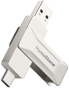 KingSpec SSD Externo de 512GB, hasta 550 MB/s, Unidad Flash USB 2 en 1 USB C y USB A, Unidad de Memoria de Pulgar SSD Disco Duro portátil Compatible con iPhone 15/PS4/PS5/teléfono Android/Windows/Mac