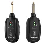 Wireless Guitar Transmitter Receiver,LEKATO Wireless Guitar Lead Rechargeable Cordless Guitar System Wireless Guitar Jack Wireless System for Guitar Bass Violin