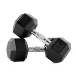 Slovic Dumbbell Set 15 KG (7.5 KG x 2) | Hexa Dumbbells Set for Home Workout | 15 KG Dumbbells Pair for Exercise | Gym Equipment for Home Workout | Anti Skid Rubber Dumbbells