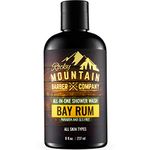 Bay Rum All-In-One Body Wash – Made in Canada - Shampoo, Body Wash, Conditioner, Face Wash & Beard Wash with Aloe Leaf Juice - 8 oz by Rocky Mountain Barber Company