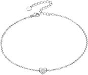 Sparkly Silver Anklet Initials Lett