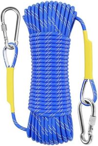 X XBEN Outdoor Climbing Rope Rock Climbing Rope, Escape Rope Climbing Equipment Fire Rescue Parachute Rope (32 Foot) - Blue