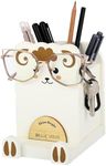 BELLE VOUS Wooden Sheep Pen Holder - Novelty Pen Pot & Phone Stand for Office Stationery & Desk Supplies