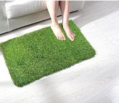 GAJANN Artificial Grass Mat for Balcony or Doormat Realistic Indoor/Outdoor Synthetic Turf for Pets, Dogs, and Garden High Density and Durable Fake Grass Rug | Green, Pack of 1 |