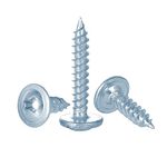 FandWay 100Pcs M4.2 x 50mm Wafer Head Self-Tapping Screws, Modified Truss Head Self Drilling Screw, Self Tappers Screws for Sheet Metal, Aluminum, Wood, Plastics. (Zinc Plated Alloy Steel)