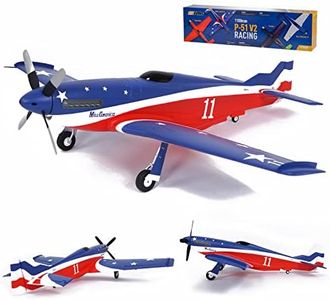 Fms Avión a control remoto para adultos de 1100 mm P-51 MA Mustang sin Reflex V2 Hobby Rc Aviones 6 canales PNP (sin radio, batería, cargador)