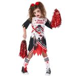 Morph Zombie Cheerleader Costume For Girls, Halloween Costumes For Girls Zombie Cheerleader, Scary Halloween Costumes For Girls, Zombie Fearleader Costume For Girls Large