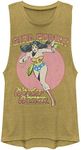 Warner Bros Women's Girl Power Vintage Distressed, Golden, X-Large