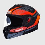STUDDS Trooper DV D1 ISI and DOT Certified Matt Finish Flip-up Full Face Helmet for Men and Women with Inner Sun Visor (Matt Black N8 XL)