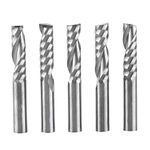 5pcs 6mm Shank Tungsten Carbide Single Flute End Mills CNC Router Milling Bits for Wood Aluminum Steel