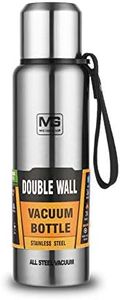 Large Capacity Stainless Steel Thermo Portable Vacuum Insulated Water Bottle for Cold and Hot Beverages BPA Free Thermo Mug 16/24/32/51oz (Silver, 51oz)