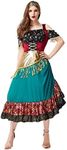 Costume Bay Womens Adult Circus Starlight Gypsy Fortune teller Halloween Hippy Costume Fancy Dress Costume Carnival Cosplay Costume (Gypsy Women, M)