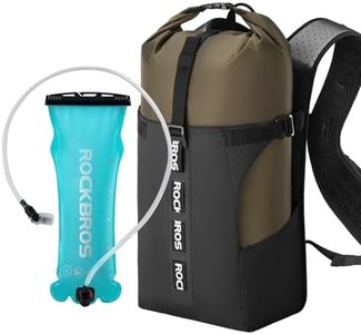 ROCKBROS 24L Hiking Hydration Backpack with 2L Water Bladder, Breathable Daypack for Men, Water Backpack for Hiking, Travelling, Cycling, Running
