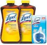 Lysol Concentrate All Purpose Cleaner Disinfectant, 12 Fl Oz (Pack of 2) - With 1ct Auto In-The-Bowl Toilet Cleaner, Atlantic Fresh