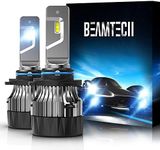 BEAMTECH 9006 LED Bulbs, HB4 Light Bulb 16000LM 70W 6500K 30mm Heatsink Base CSP Chips Small Size Halogen Replacement Fog Light Of 2