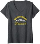 Womens Western Michigan University Broncos Logo V-Neck T-Shirt