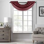Elrene Home Fashions Waterfall, Red, 42" x 22" (Beaded Valance)