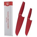 Nylon Knife, 2 PCS Plastic Kitchen Knife for Real Cooking and Cutting Pizza, Cakes, Fruits, Veggies Durable Nylon Kitchen Knife for Kids Red