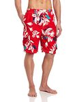 Kanu Surf Men's Oahu Swim Trunk, Red, X-Large