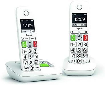 Gigaset dúo de teléfono inalámbrico dect blanco con contestador automático e290aduo