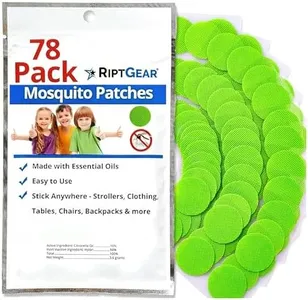 RiptGear Mosquito Patches - 78 Pack of Bug Stickers for Kids and Adults, Natural Citronella Patch Sticks to Any Surface - DEET Free Mosquito Stickers