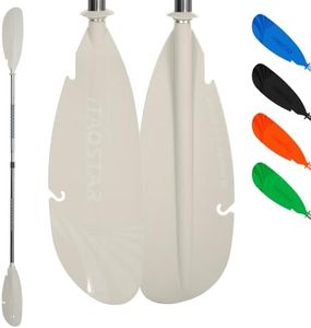 iTAOSTAR GP05C Kayak Paddle – Aluminum Shaft & PP Blades, Adjustable Length (225-235 cm / 88.6-92.5 in) and Feather Angle – Floating Oar for Kayaking Canoeing Fishing
