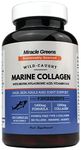 Marine Collagen 1400mg | 120 Capsules with Biotin, Hyaluronic Acid, Vitamin C, E, B2, Zinc, Copper & Iodine | Hydrolysed Type 1 Collagen for Skin, Hair, and Joints | from Sustainable North Sea Fish