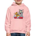 Spreadshirt Tom and Jerry Happy Friends Kids' Premium Hoodie, 134/146 (9-11 Years), Crystal Pink