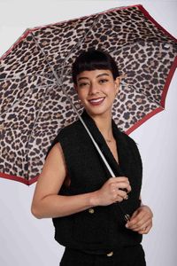 Fulton Minilite Leopard Print Compact Umbrella – Lightweight Travel